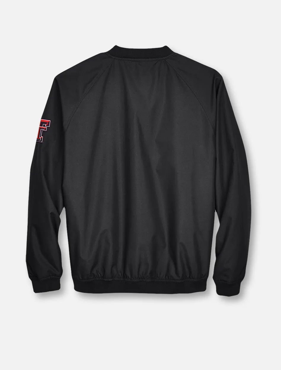 Texas Tech Rugged Football Twill V Neck Windbreaker Pullover