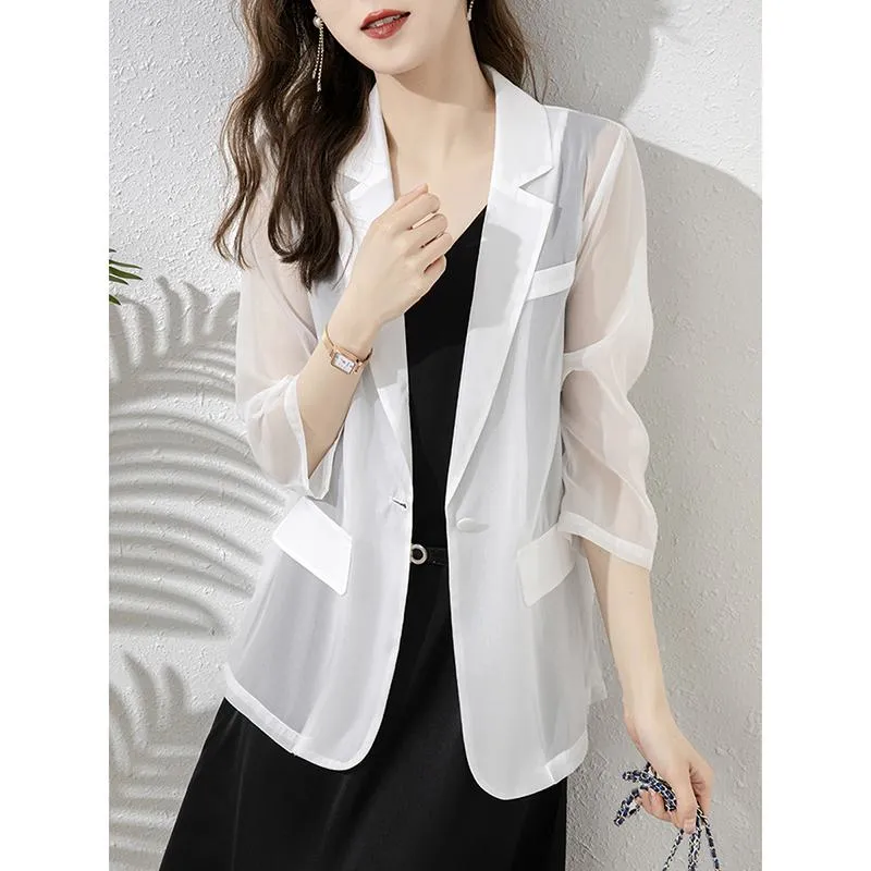 Thin Exquisite Semi-Transparent Versatile Blazer