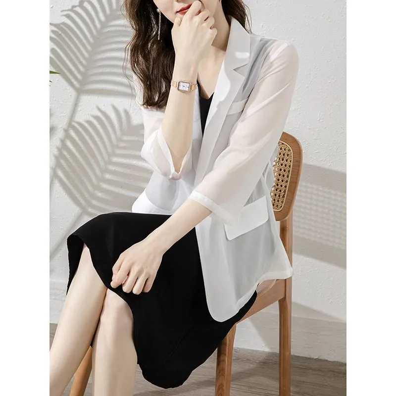 Thin Exquisite Semi-Transparent Versatile Blazer