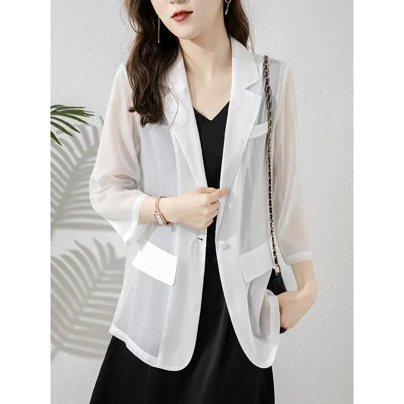 Thin Exquisite Semi-Transparent Versatile Blazer