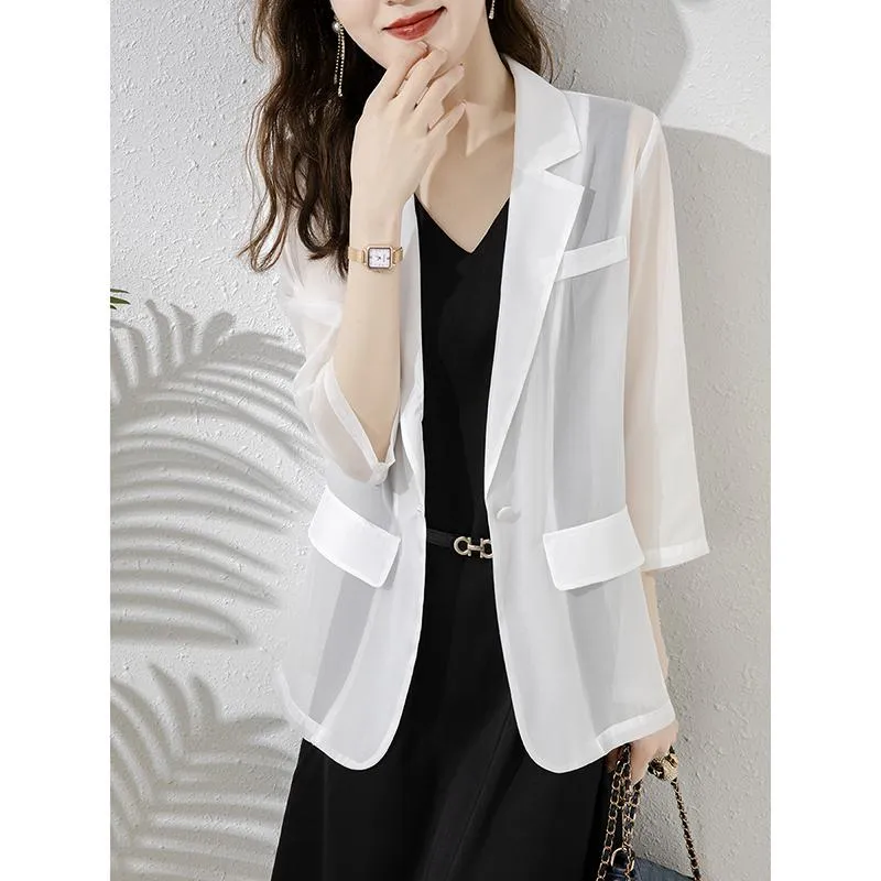 Thin Exquisite Semi-Transparent Versatile Blazer