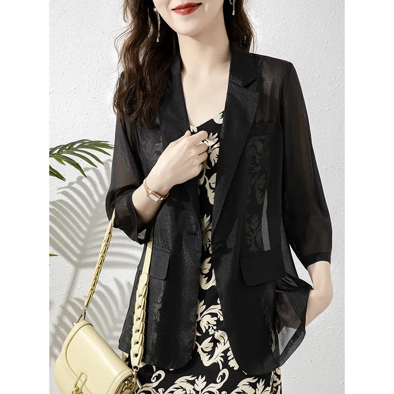 Thin Exquisite Semi-Transparent Versatile Blazer