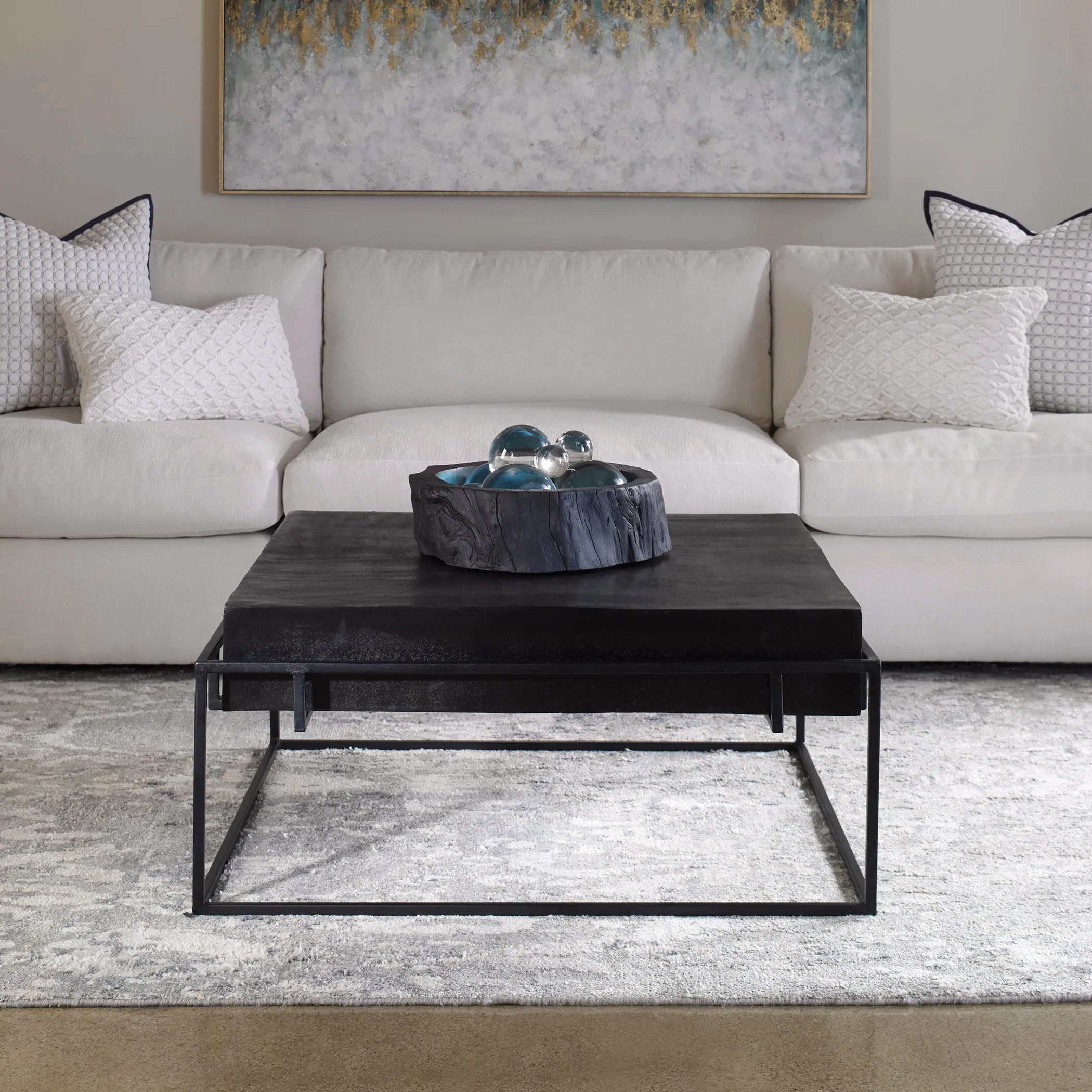 Uttermost Telone Modern Black Coffee Table