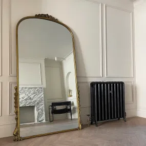 Valentina - Full Length Gold Arched Ornate Metal Mirror 196cm x 110cm