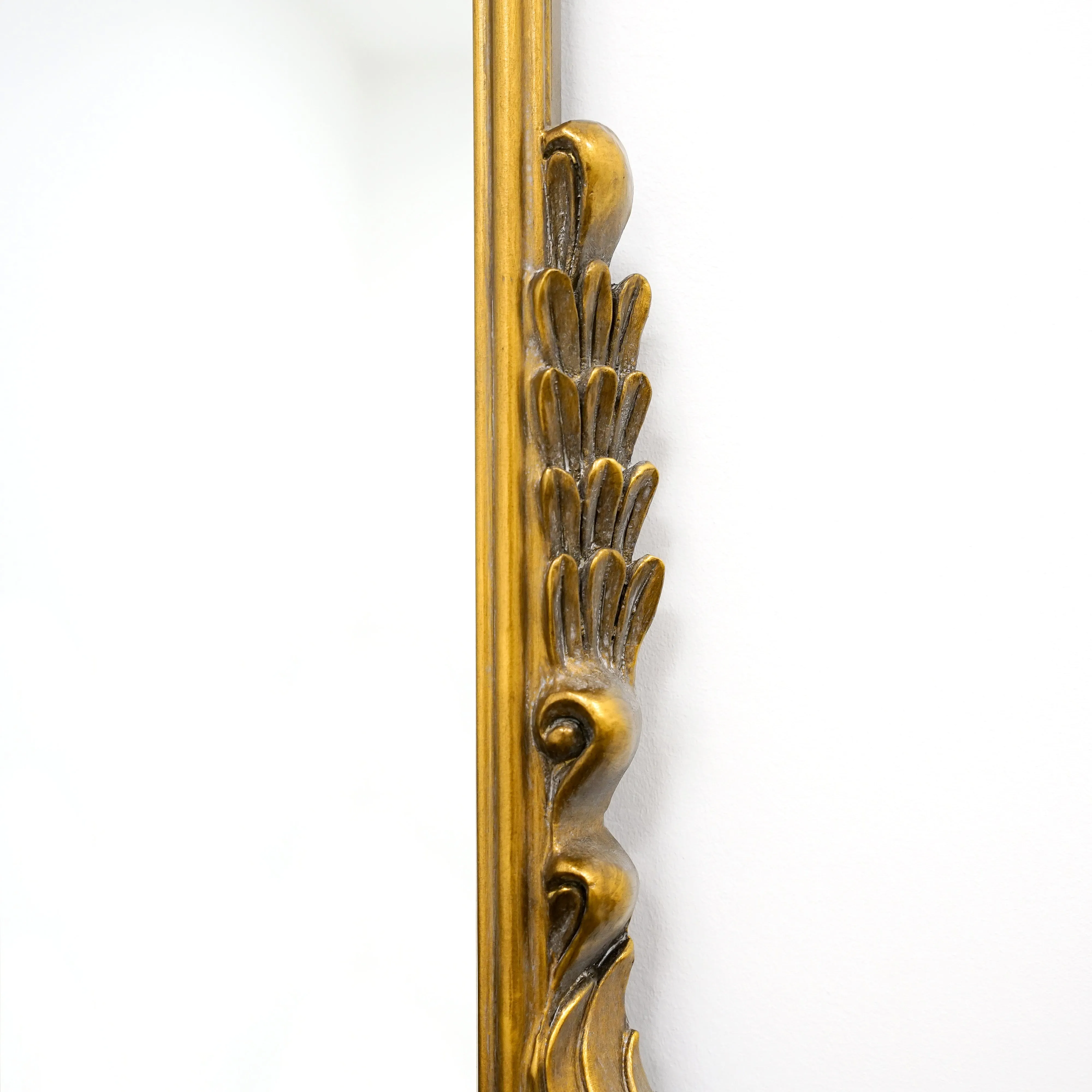 Valentina - Gold Arched Metal Overmantle Mirror 130cm x 100cm