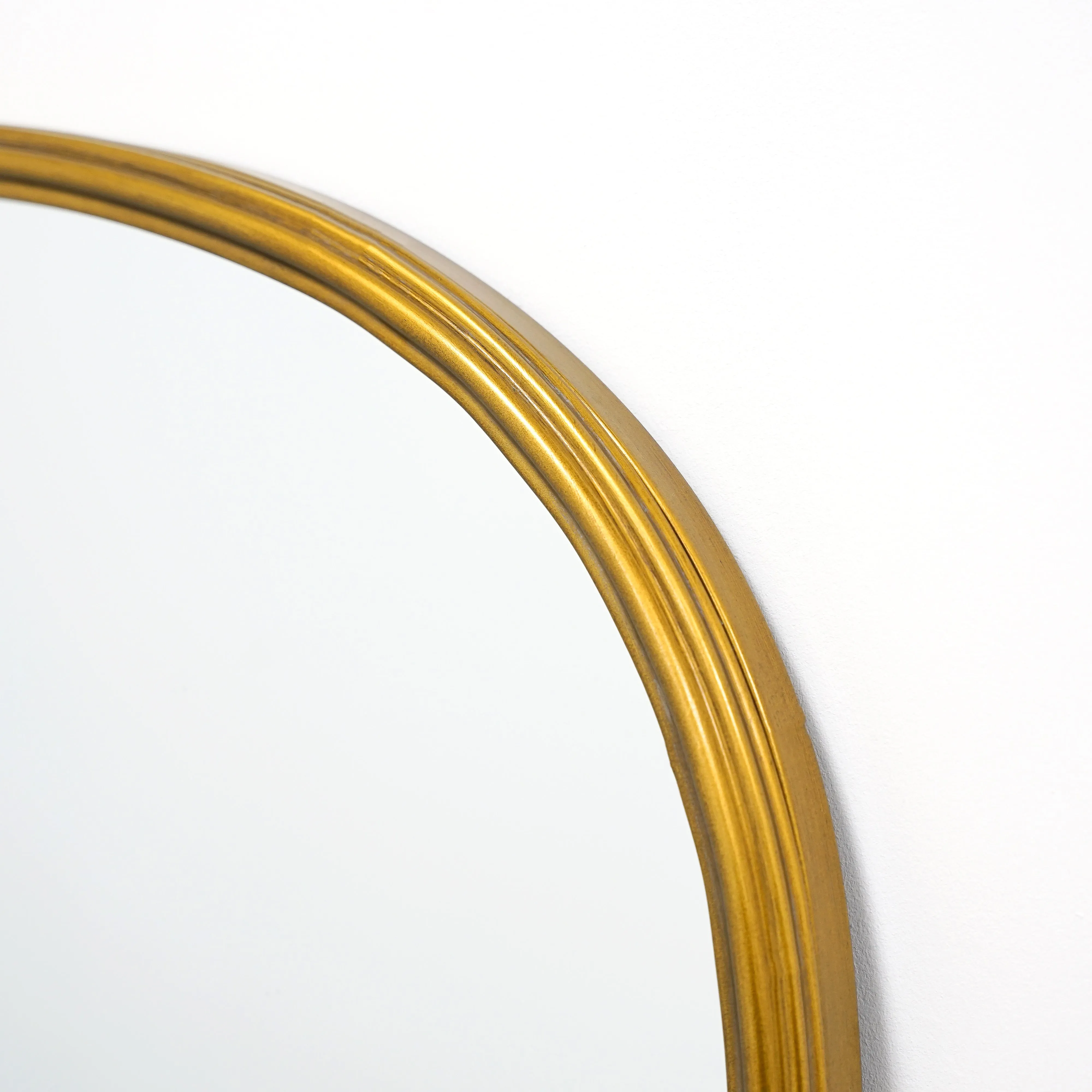 Valentina - Gold Arched Metal Overmantle Mirror 130cm x 100cm