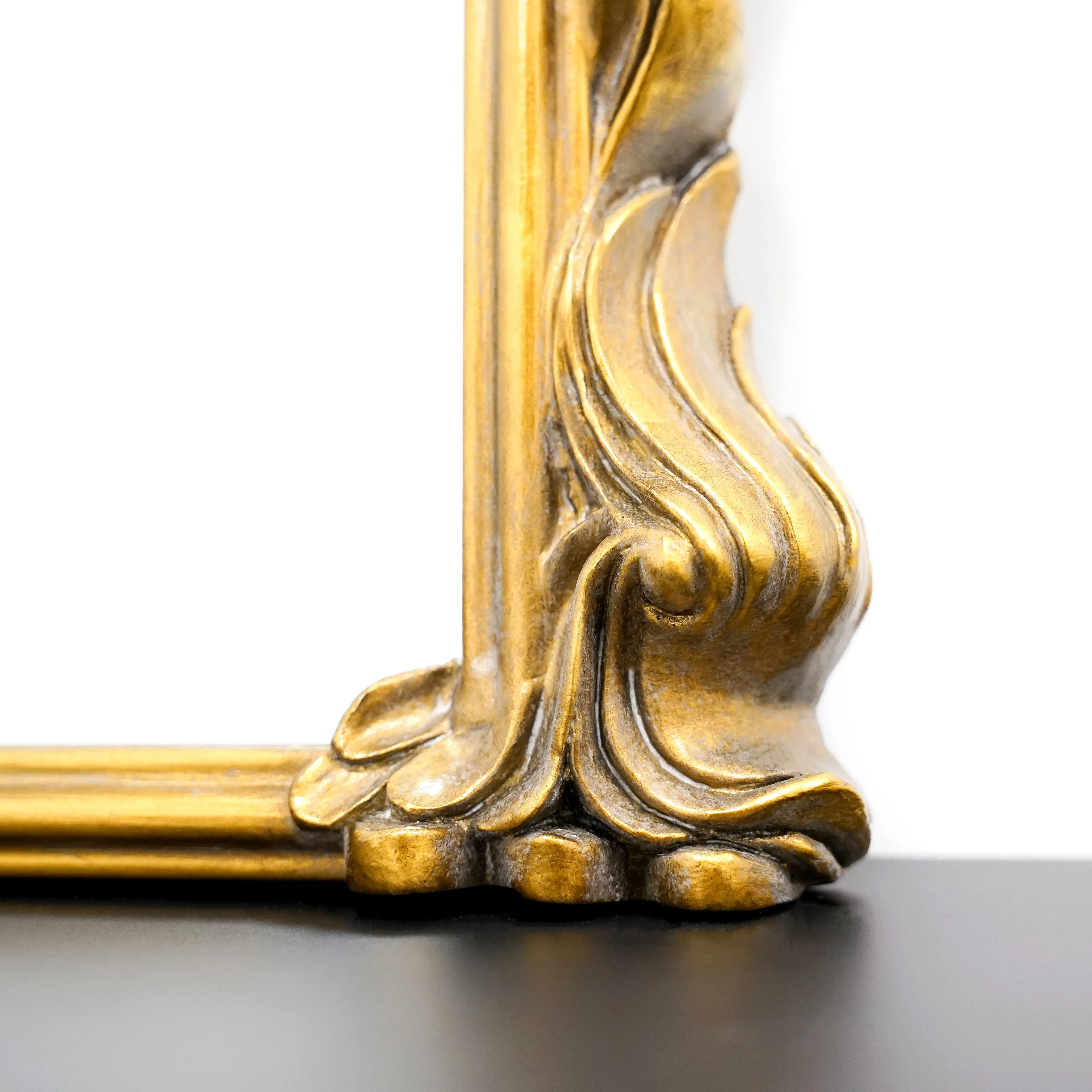 Valentina - Gold Arched Metal Overmantle Mirror 130cm x 100cm