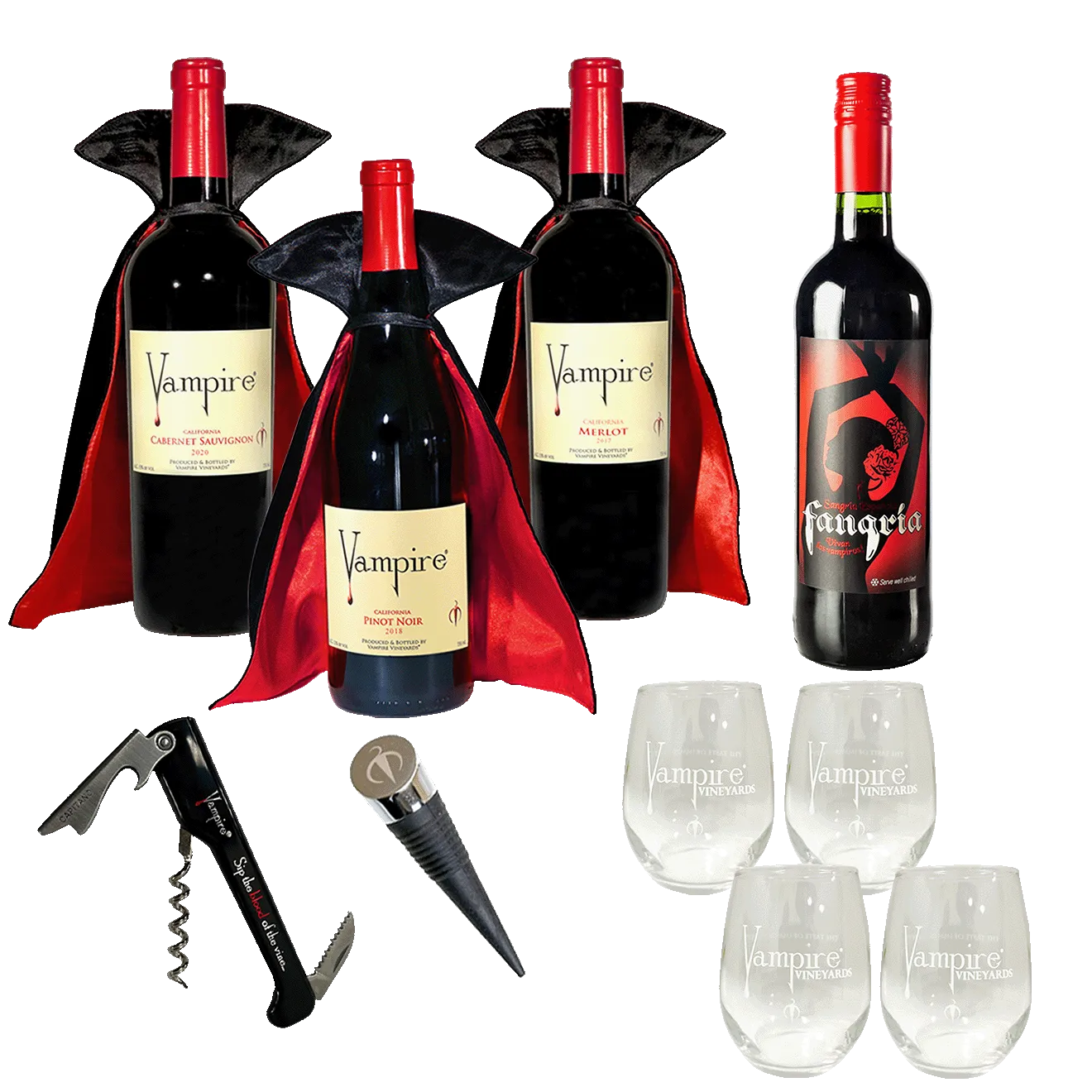 VAMPIRE VINEYARDS WINE TASTING PARTY SET