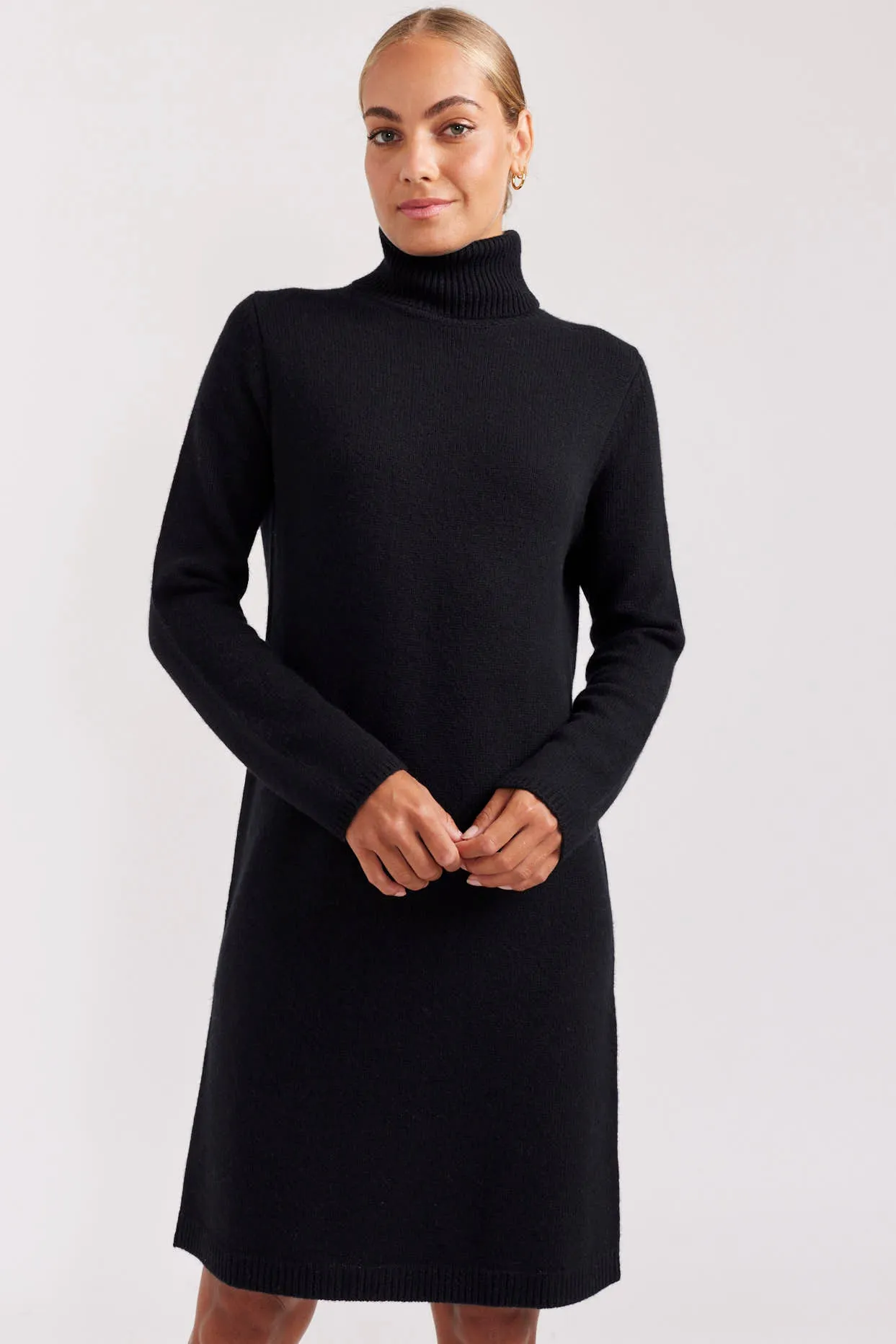 Velma Polo Dress in Black