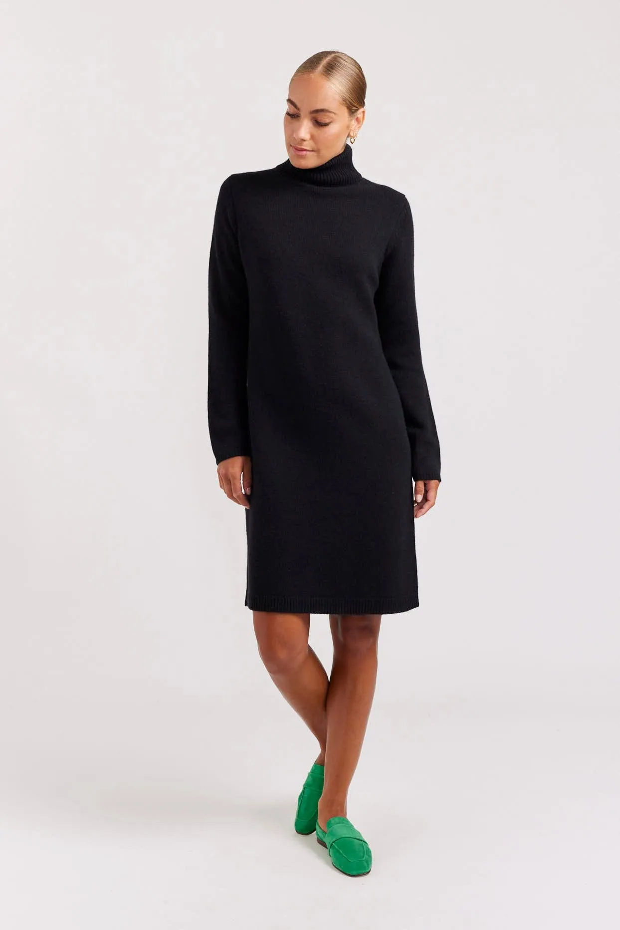 Velma Polo Dress in Black