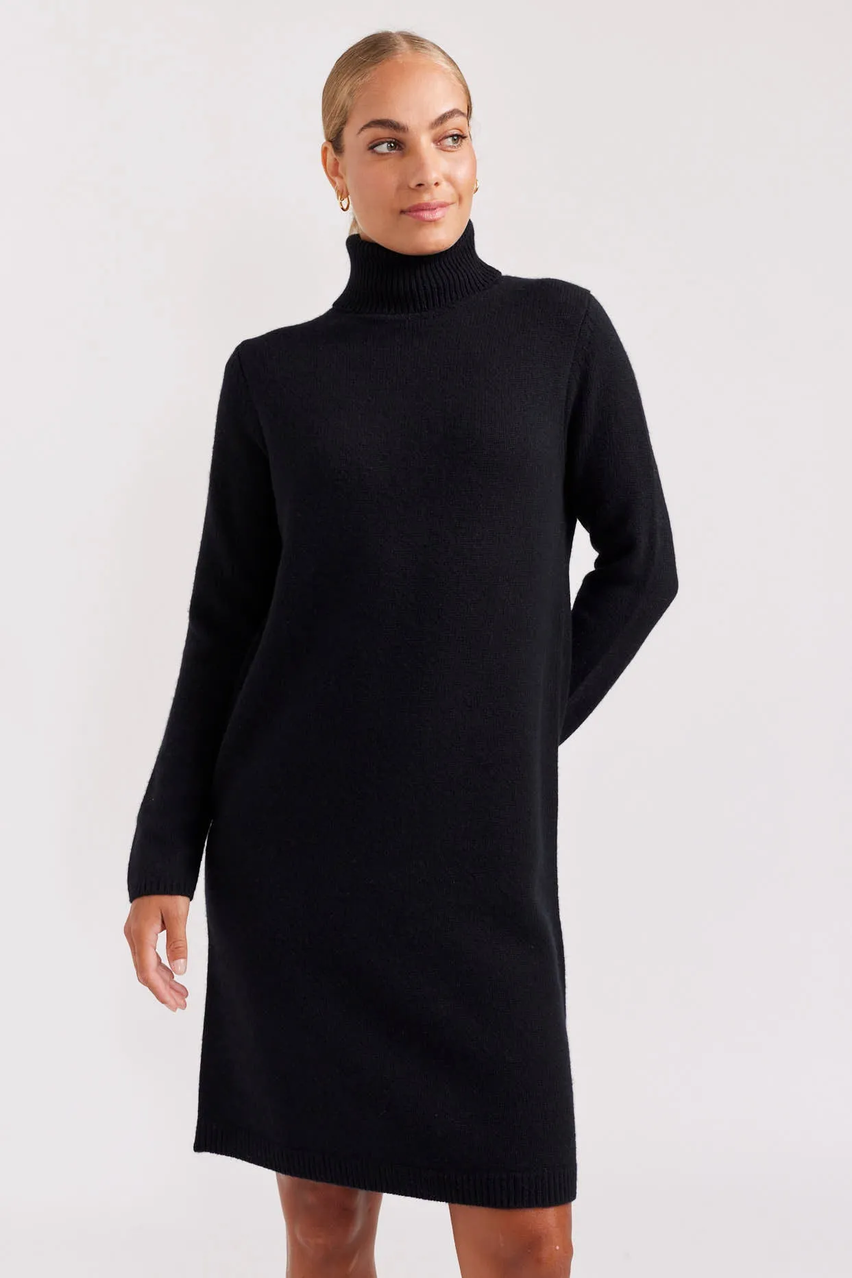 Velma Polo Dress in Black