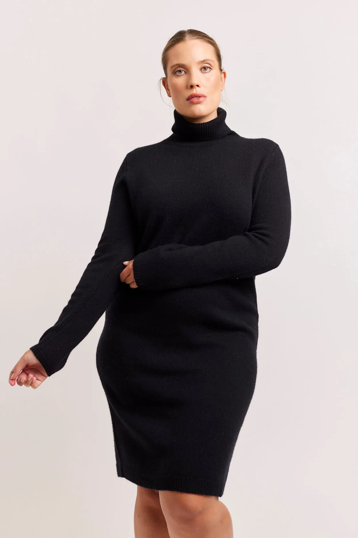 Velma Polo Dress in Black