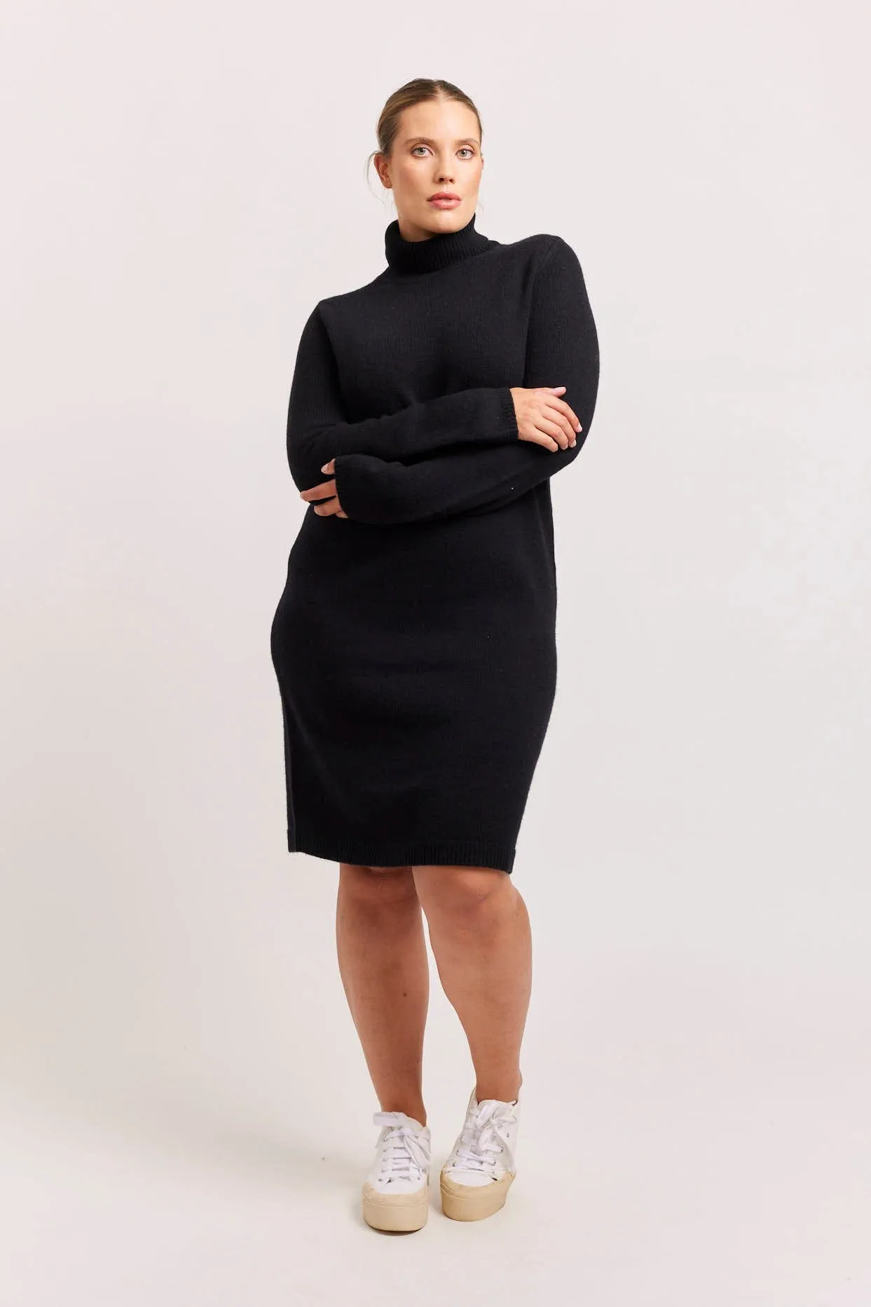 Velma Polo Dress in Black