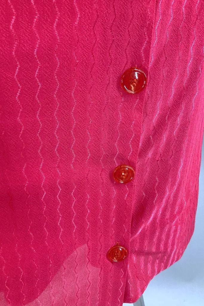 Vintage 70s Magenta Summer Dress