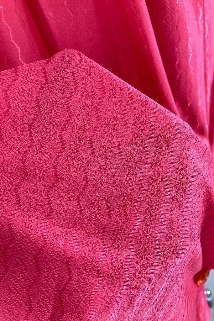 Vintage 70s Magenta Summer Dress