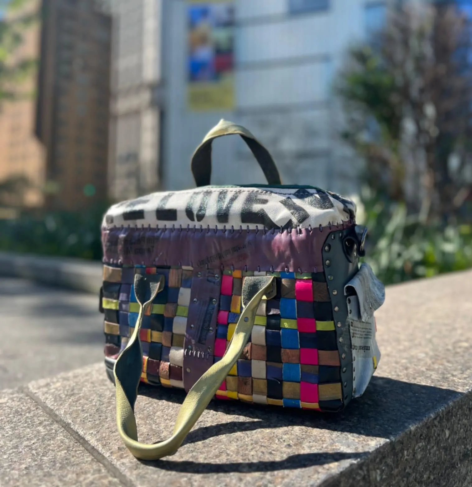 Weaved Patchwork Purse