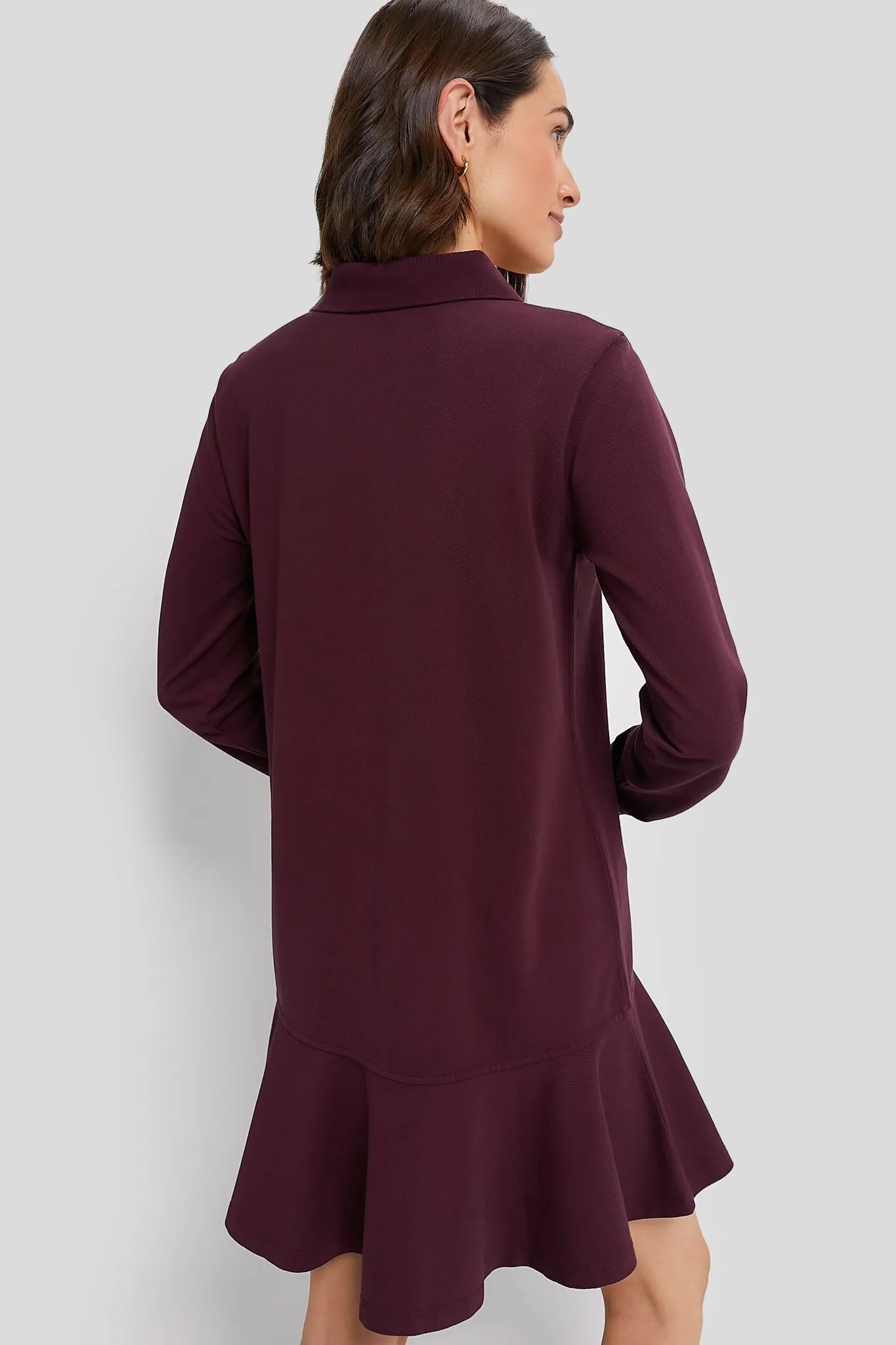 Winetasting Long Sleeve Pique May Polo Dress