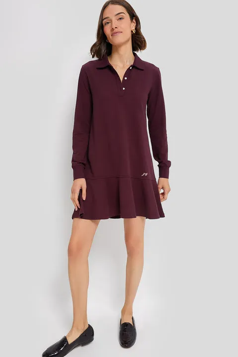 Winetasting Long Sleeve Pique May Polo Dress