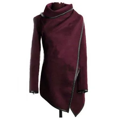 Women 2 in 1 Woolen Cape Overcoat