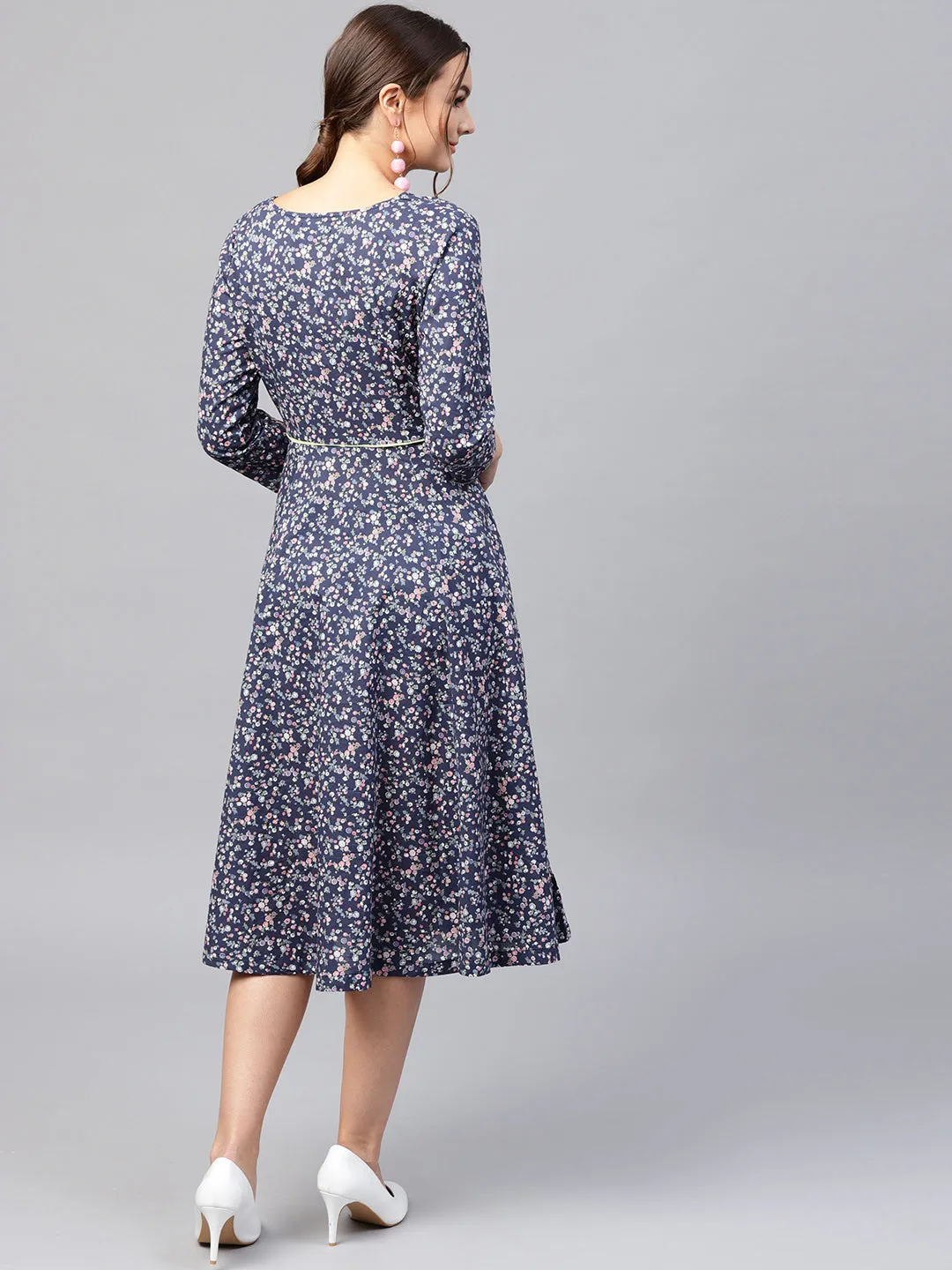 Women Navy Floral Dress