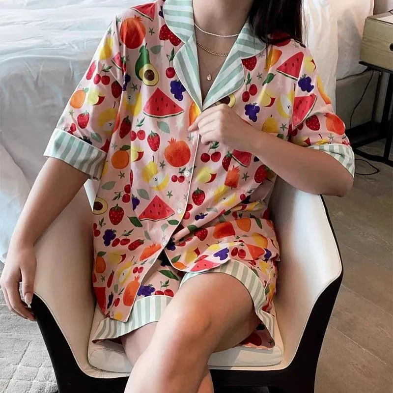 Women Short colorful  pajama Set