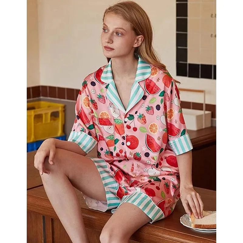 Women Short colorful  pajama Set