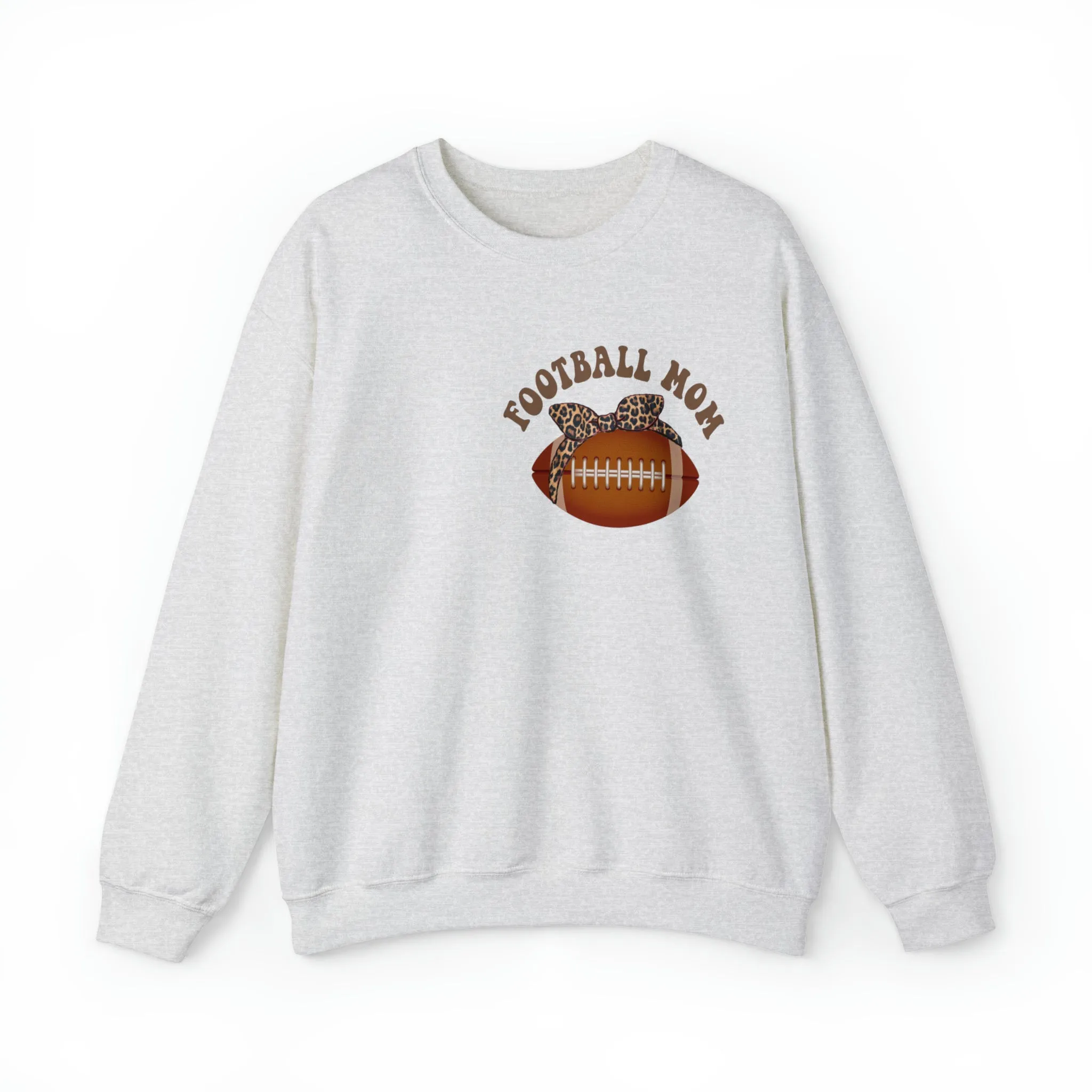 Women's Football Mom Sweatshirt, Funny Retro Front and Back Design Fall Crewneck Pullover