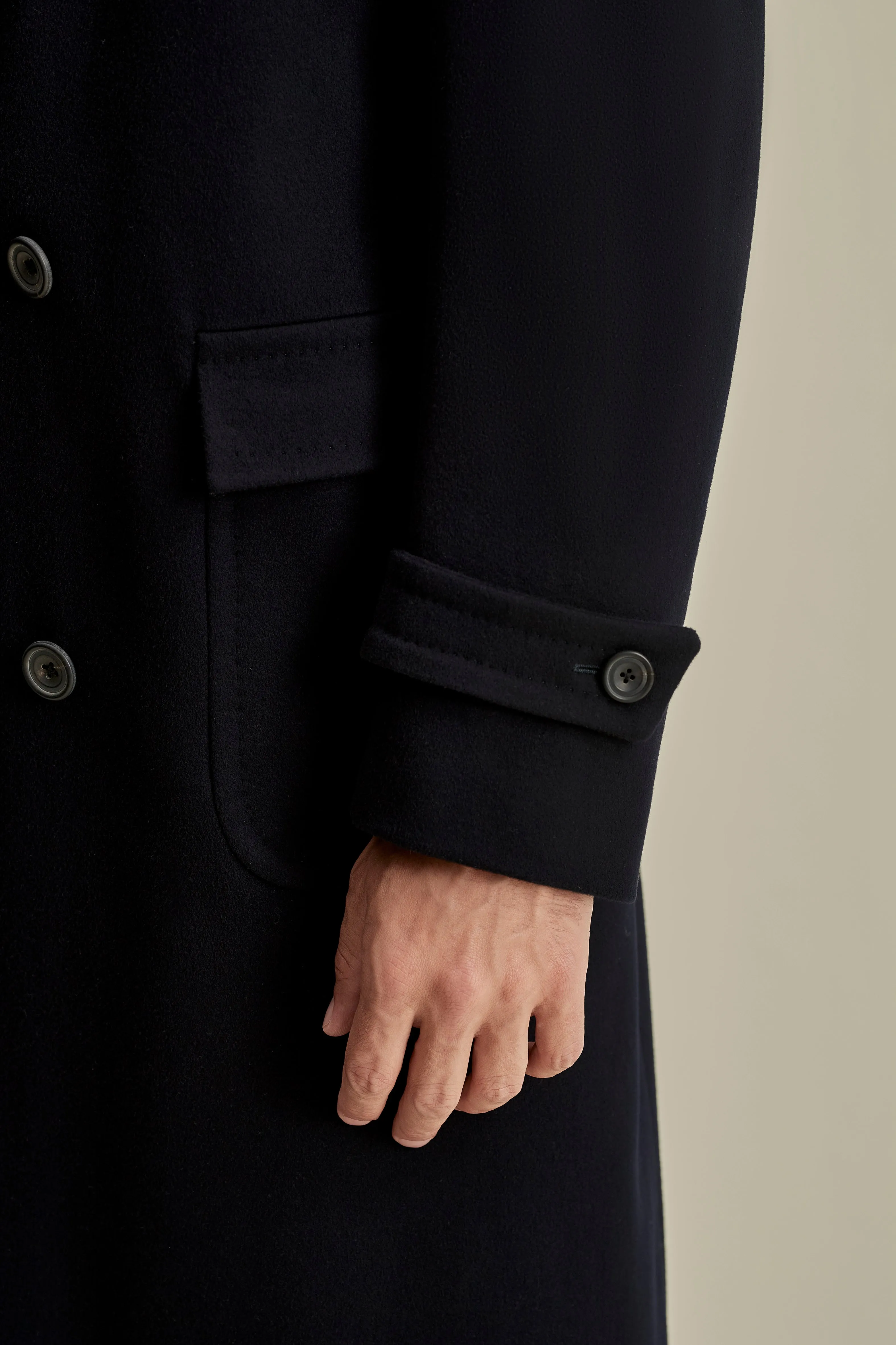 Wool Cashmere Double Breasted Overcoat