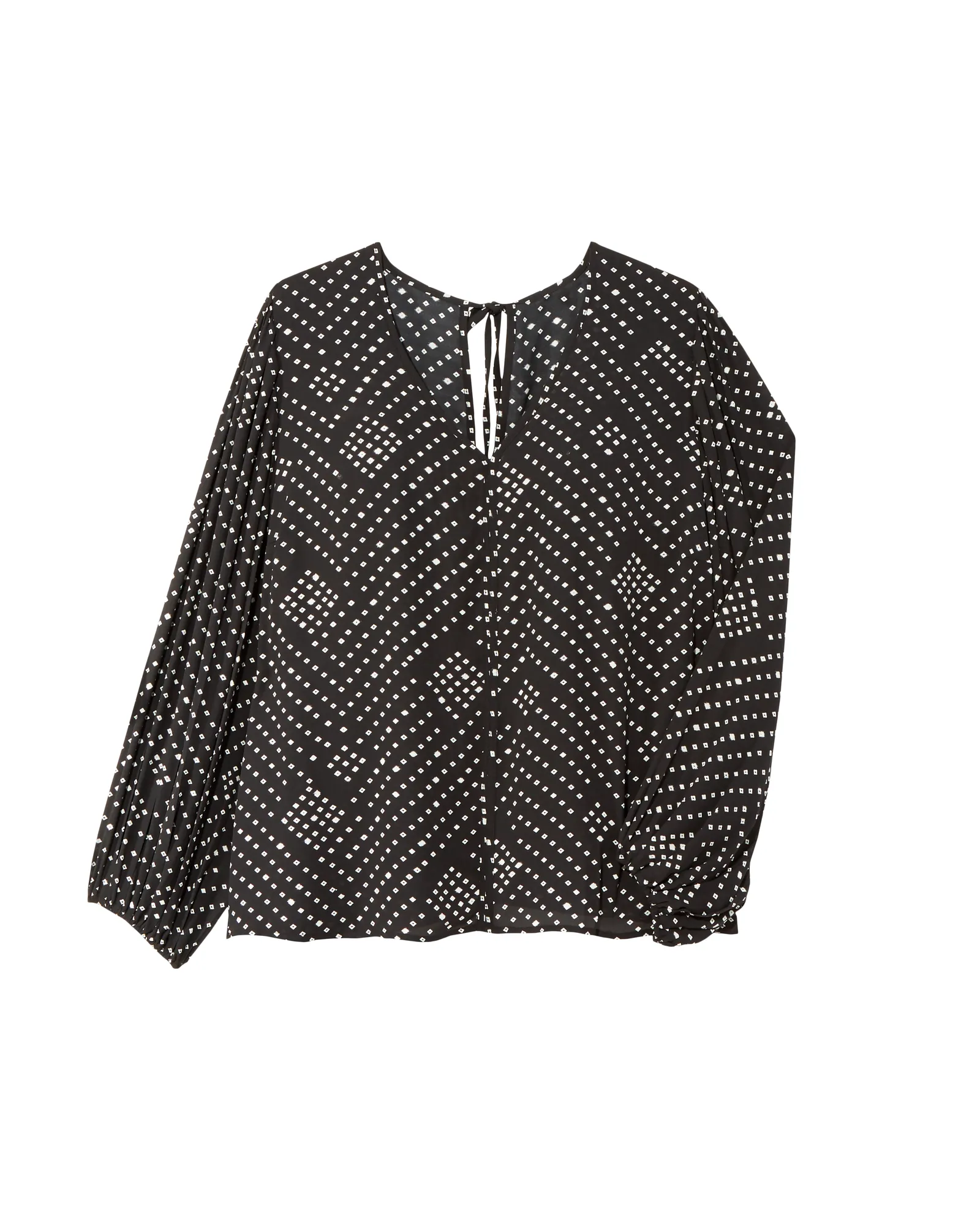 Zarah Woven Blouse | Black / Silver