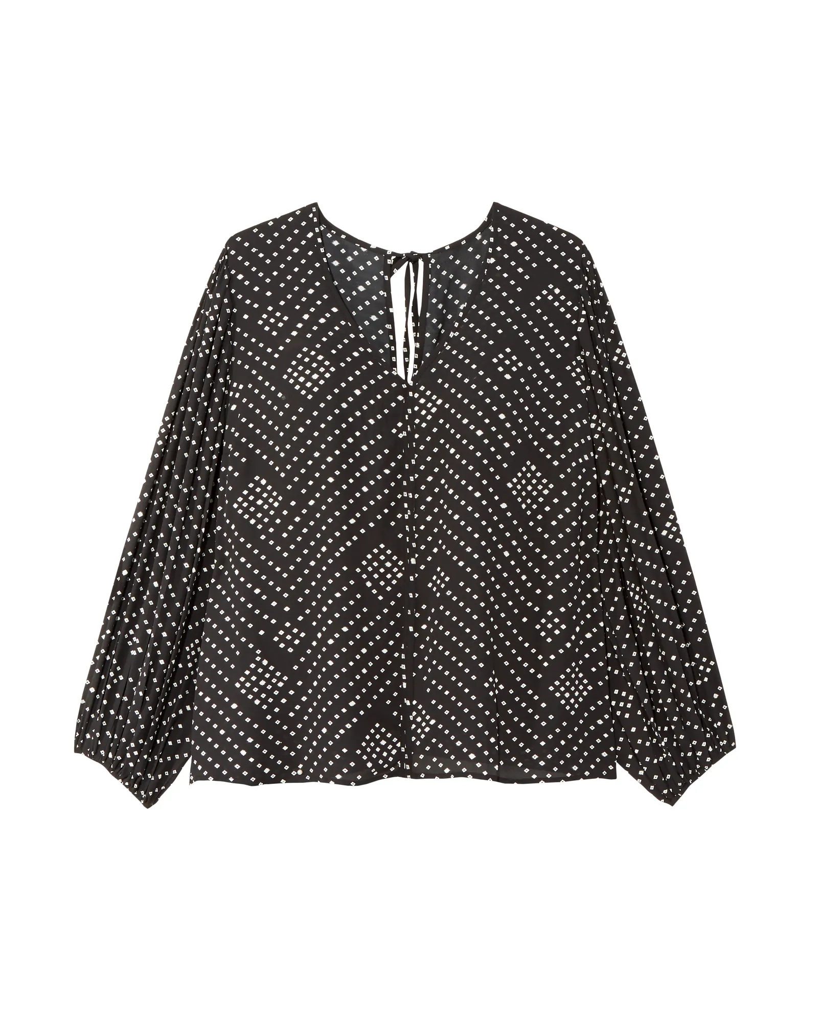 Zarah Woven Blouse | Black / Silver